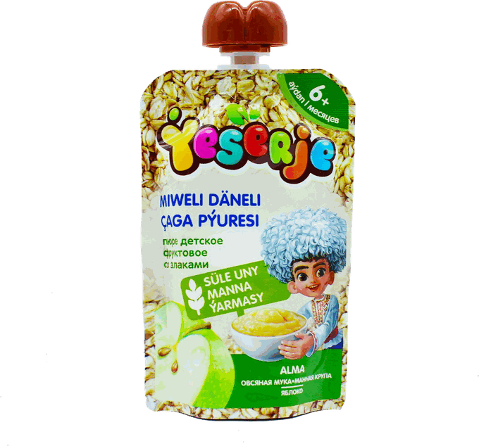 Ýeserje apple puree with cereals pouch
